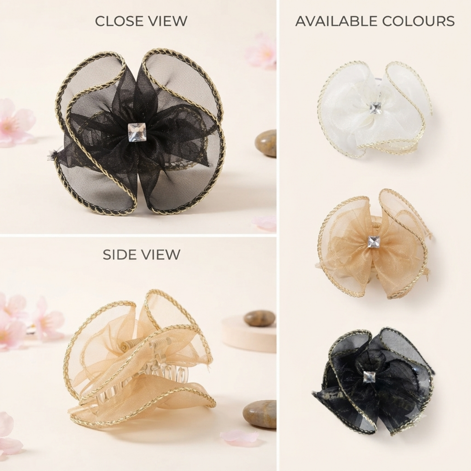 Fashion Alley 5Cm Hair Claw For Women Pack Of 12 Pc