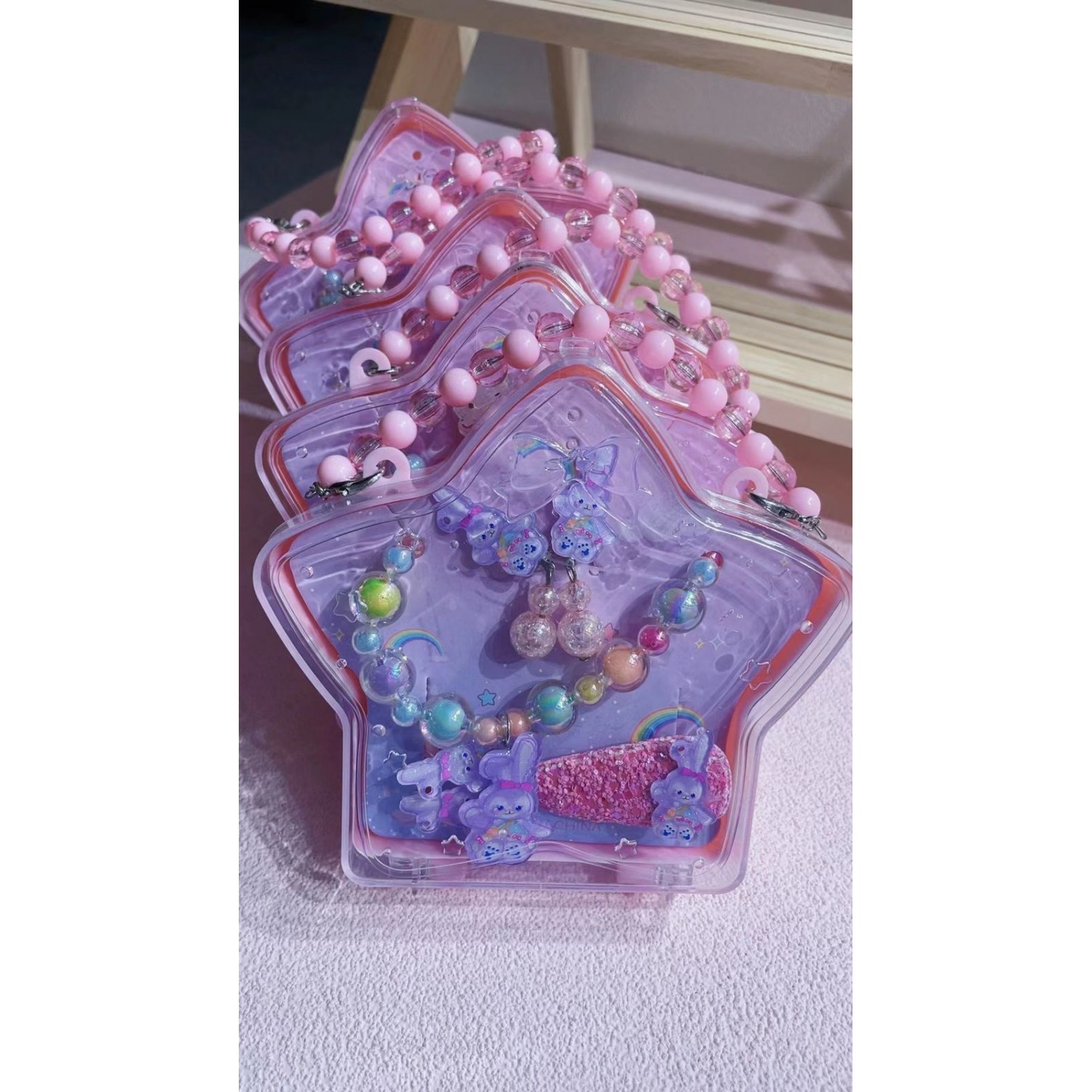 Fashion Alley Kids Combo Gift Bag Hair Pin Rubber Band With Bracelet Set For Kids {Pack Of 3 Box} Fashion Alley Kids Combo Gift Bag Hair Pin Rubber Band With Bracelet Set For Kids {Pack Of 3 Box}