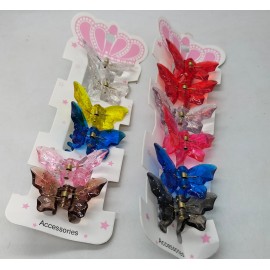 Fashion Alley Mini Butterfly Hair Claw For Kids [Pack Of 12]