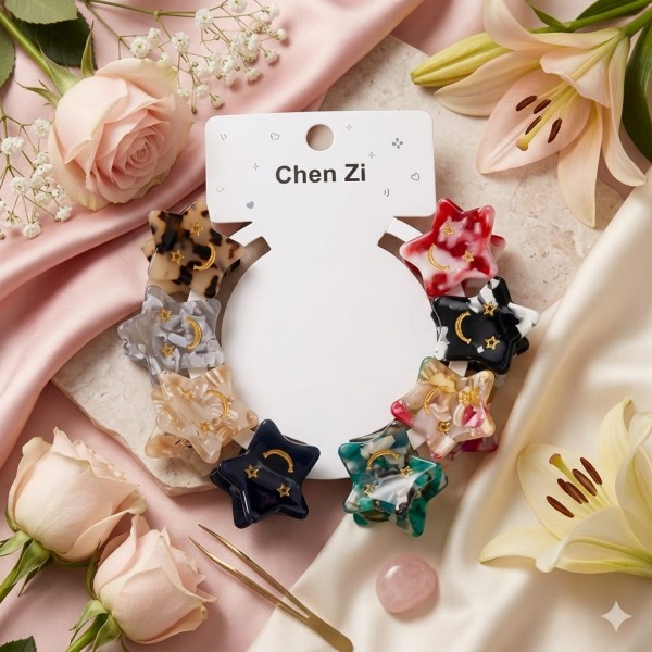 Fashion Alley 3 Cm Assorted Design Hair Claw For Kids  Pack Of 8 Pc