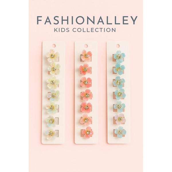 Fashion Alley Mini Beats Hair Claw For Kids Pack Of 12 Card