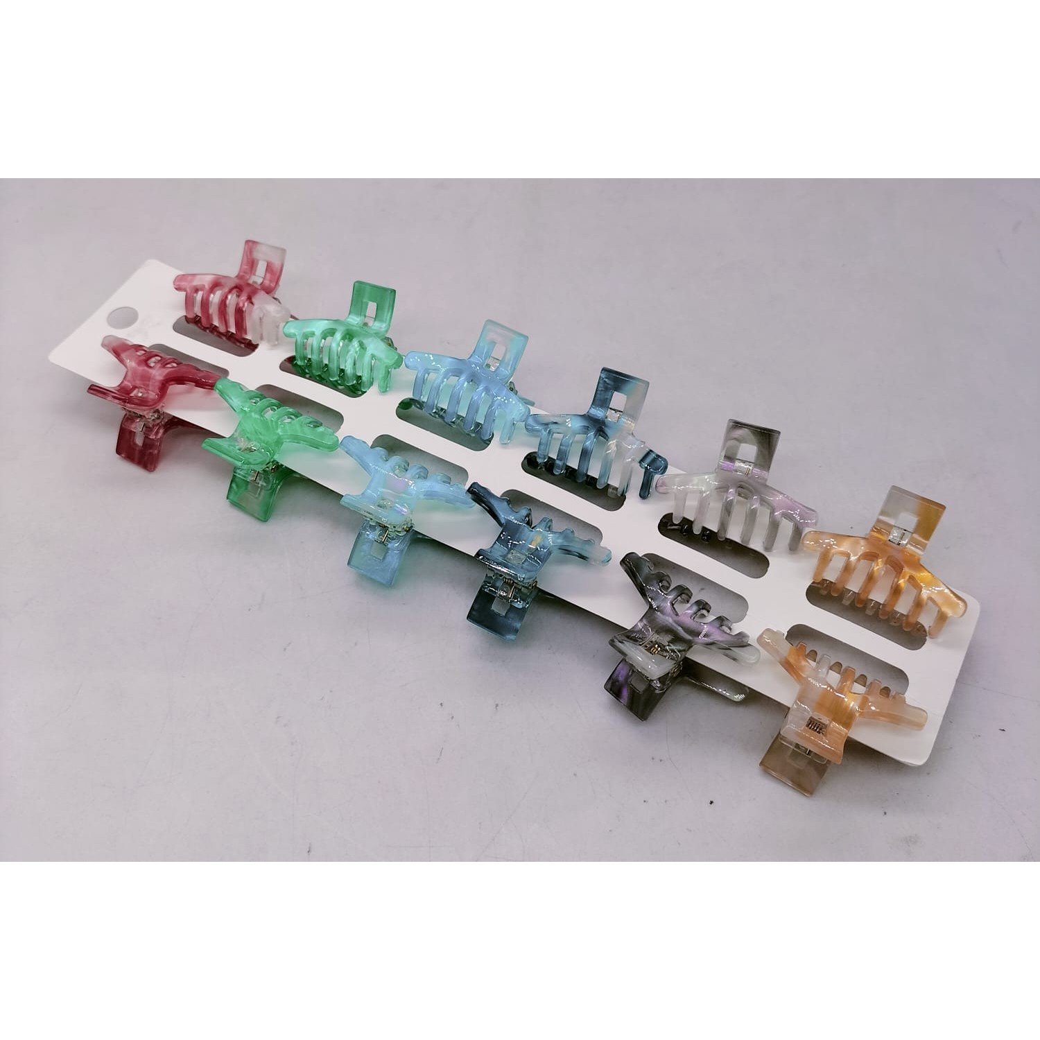 Fashion Alley 3 CM Mini Shine Hair Claw For Women [Pack Of 12]