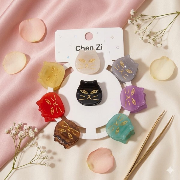 Fashion Alley 3 Cm Assorted Design Hair Claw For Kids  Pack Of 8 Pc