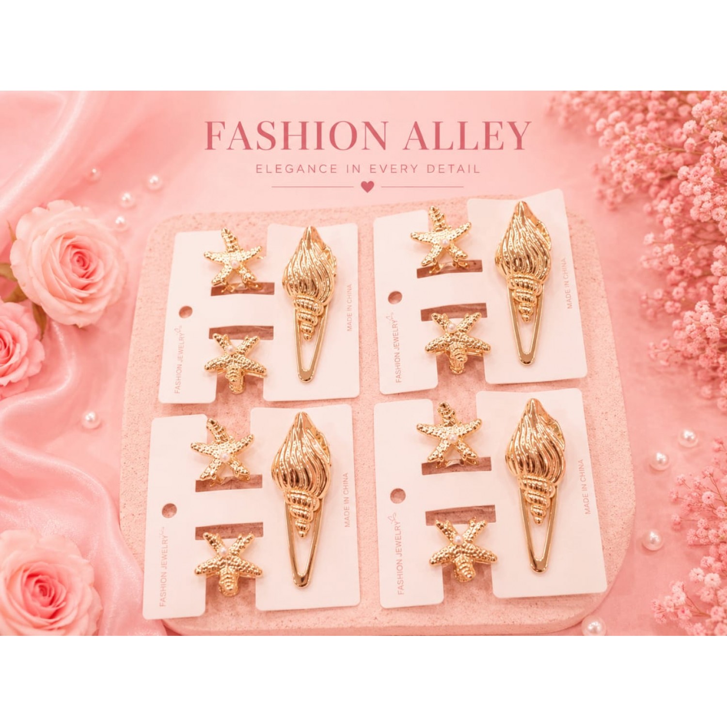 Fashion Alley Metal Mini Hair Claw With Pin For Women Pack Of  36 Pc
