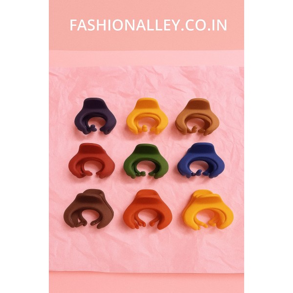 Fashion Alley 4 Cm Matt Hair Claw For Women Pack Of 24 Pc