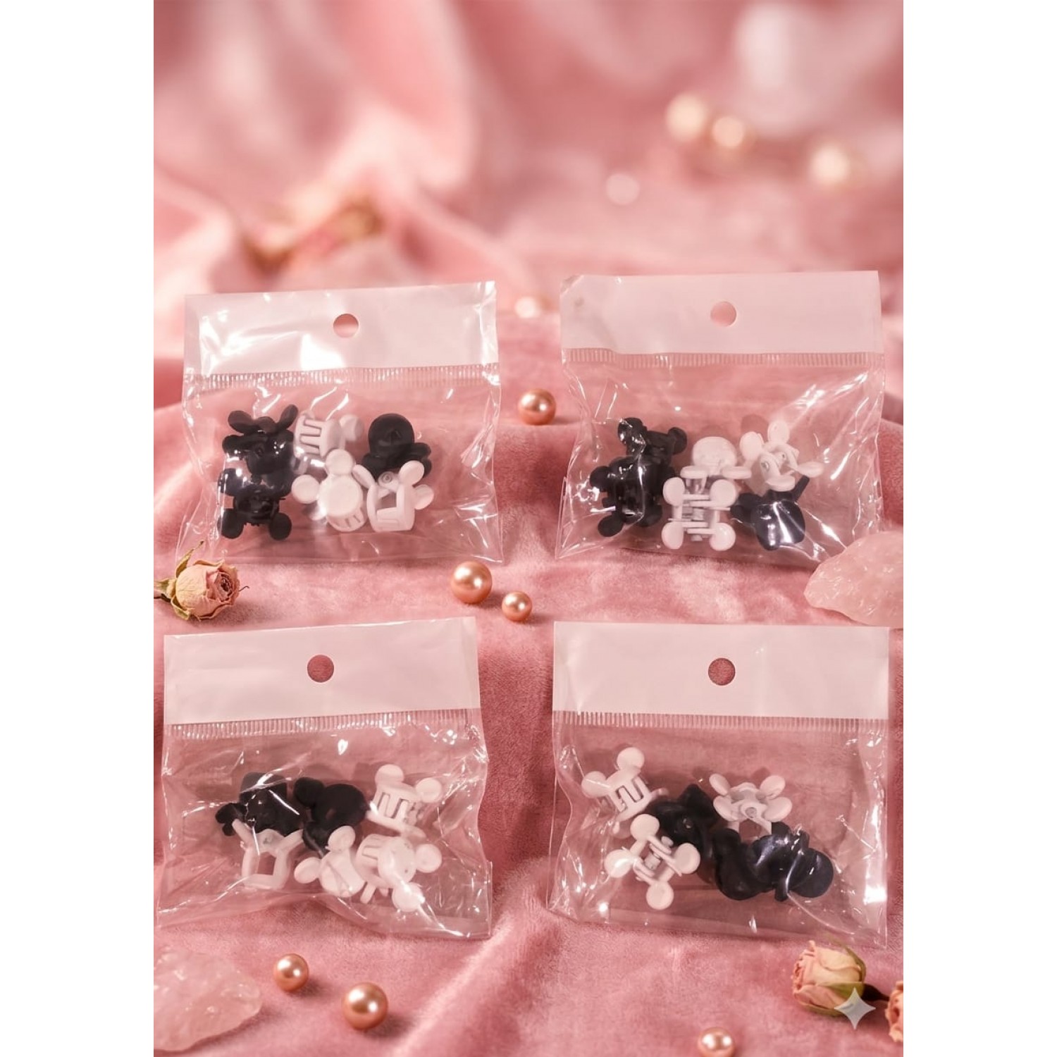 Fashion Alley Hair Claw For Kids Pack Of 10 Pouch