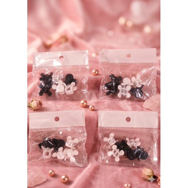 Fashion Alley Hair Claw For Kids Pack Of 10 Pouch