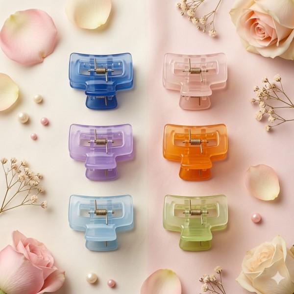 fashion Alley 2 Cm Mini Kids Hair Claw [Pack Of 12 Peace]