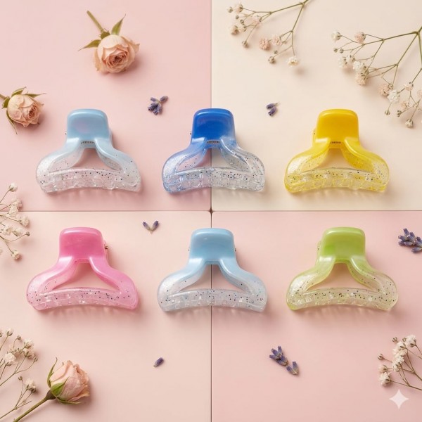  Fashion Alley 2 Cm Mini Kids Hair Claw Pack Of 12 Peace