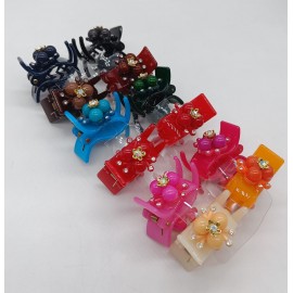 Fashion Alley 3.5cm Made in Korea Hair Claw For Women [Pack Of 12]