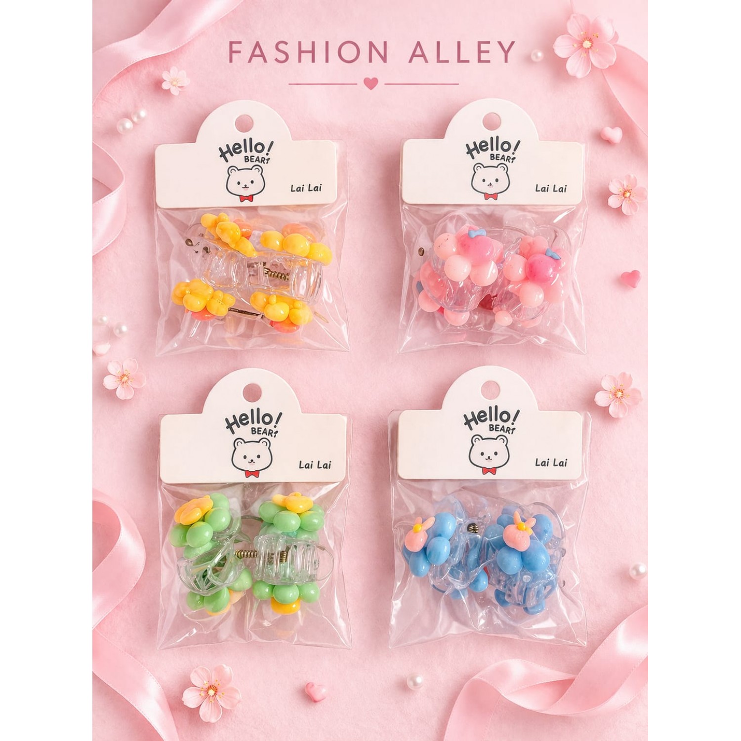 Fashion Alley Mini Hair Claw For Kids Pack Of 20 Pc