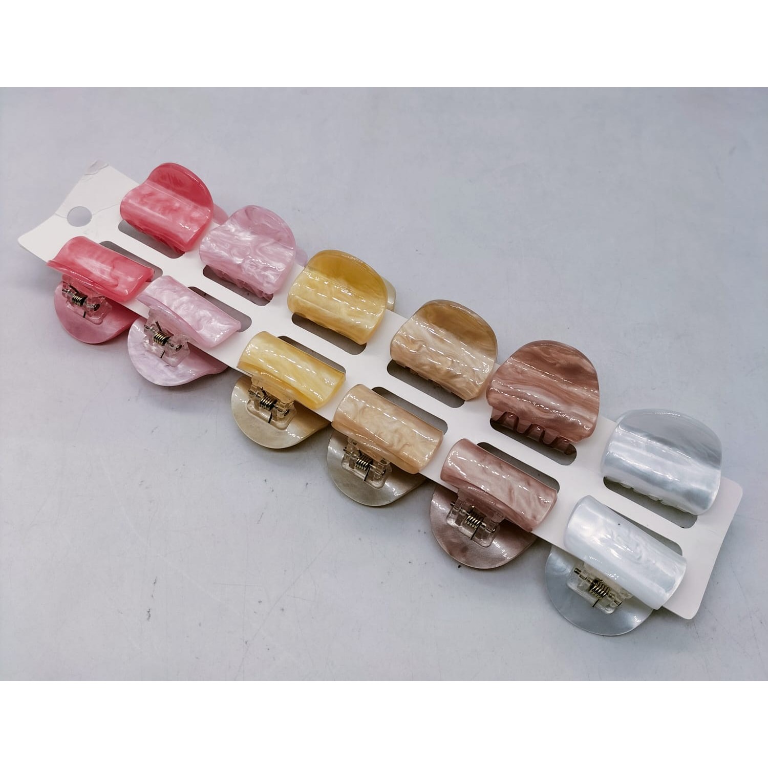 Fashion Alley 3 CM Mini Shine Hair Claw For Women [Pack Of 12]