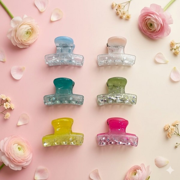  Fashion Alley 2 Cm Mini Kids Hair Claw Pack Of 12 Peace