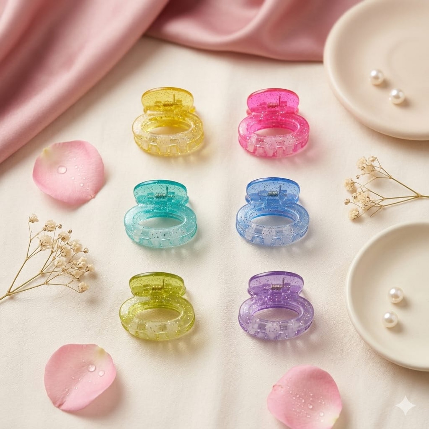 fashion Alley 2 Cm Mini Kids Hair Claw Pack Of 12 Pc