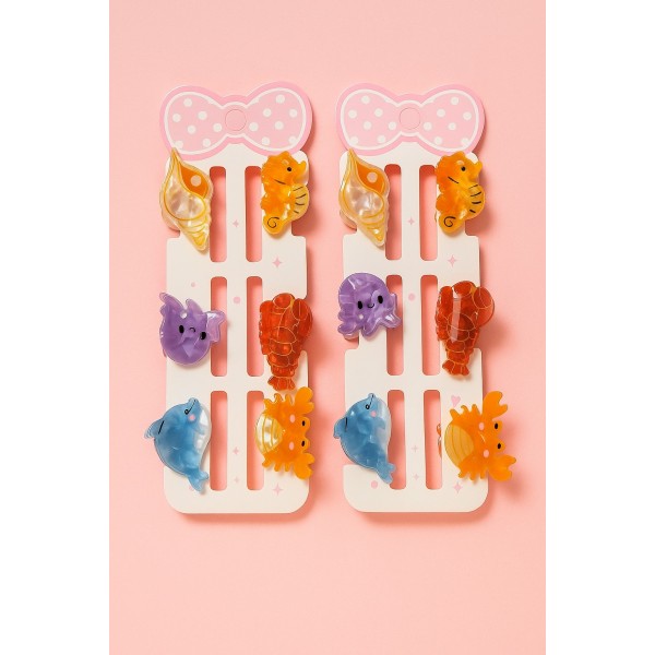 Fashion Alley 4 Cm Hair Claw For Women Pack Of 12 Pc