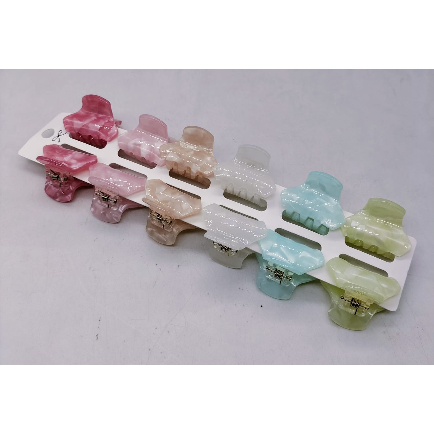 Fashion Alley 3 CM Mini Shine Hair Claw For Women Pack Of 12