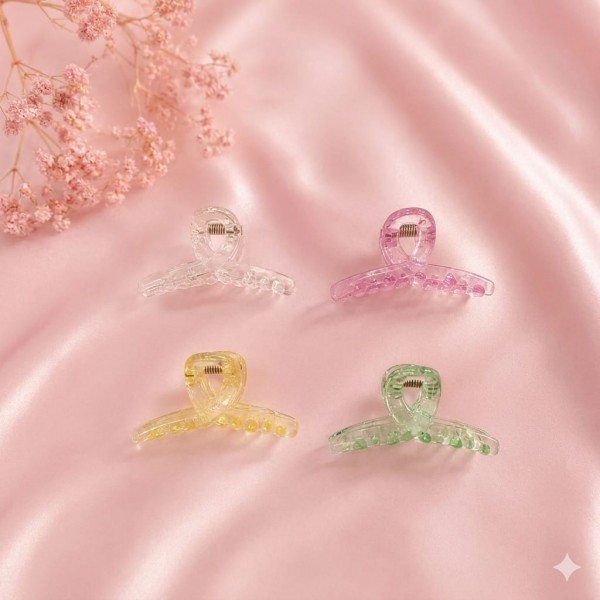 Fashion Alley 3 Cm Hair Claw For Women Pack Of 12 Pc