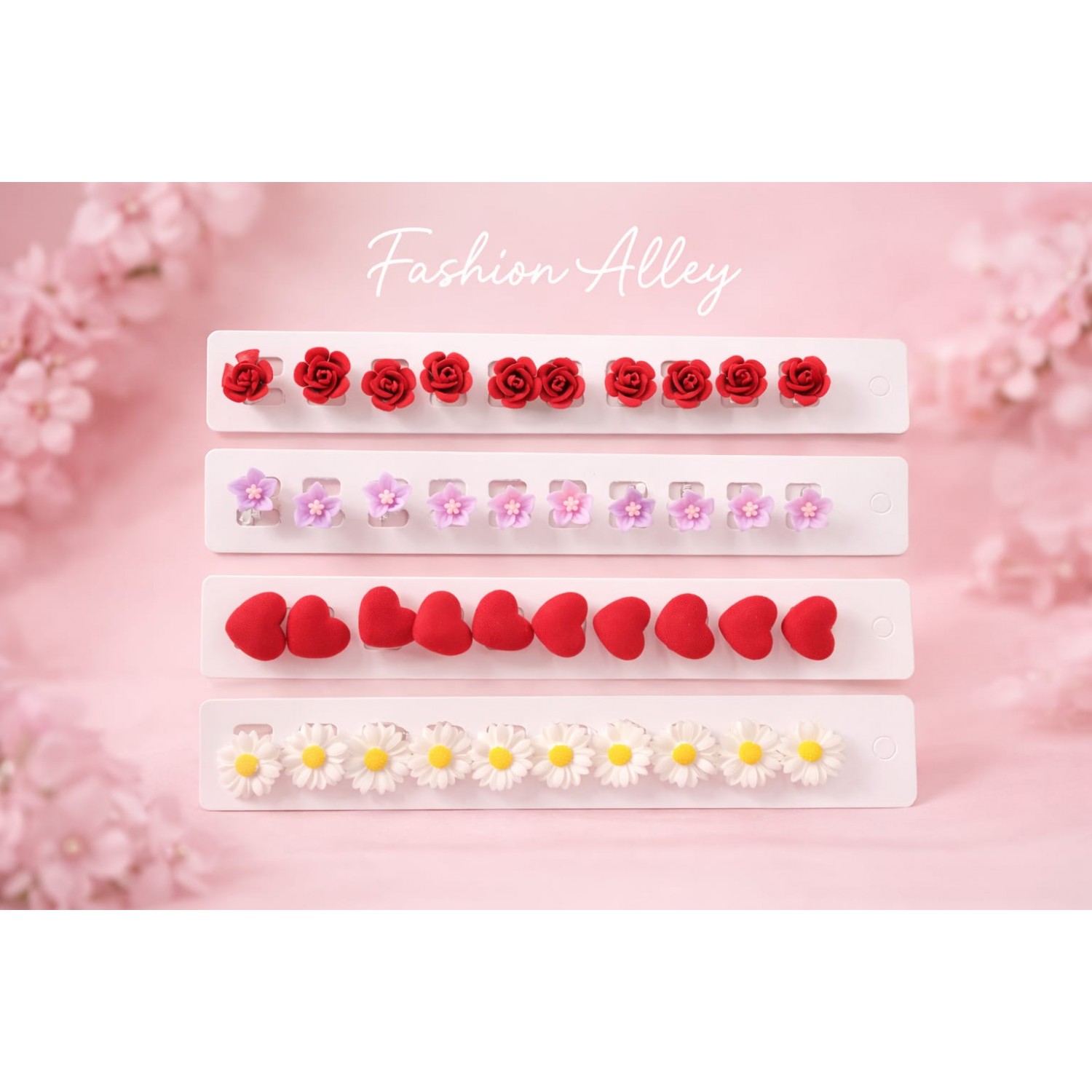 Fashion Alley Mini Beats Hair Claw For Kids Pack Of 12 Card