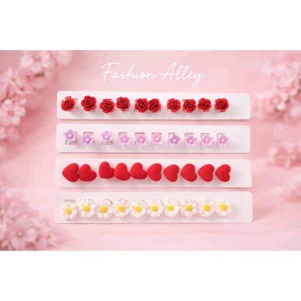 Fashion Alley Mini Beats Hair Claw For Kids Pack Of 12 Card