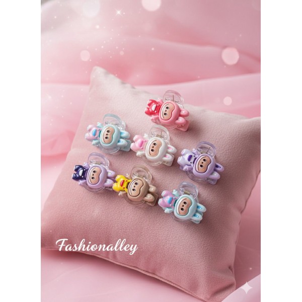 Fashion Alley 3 Cm Labubu Mini Kids Hair Claw Pack Of 72 Pc