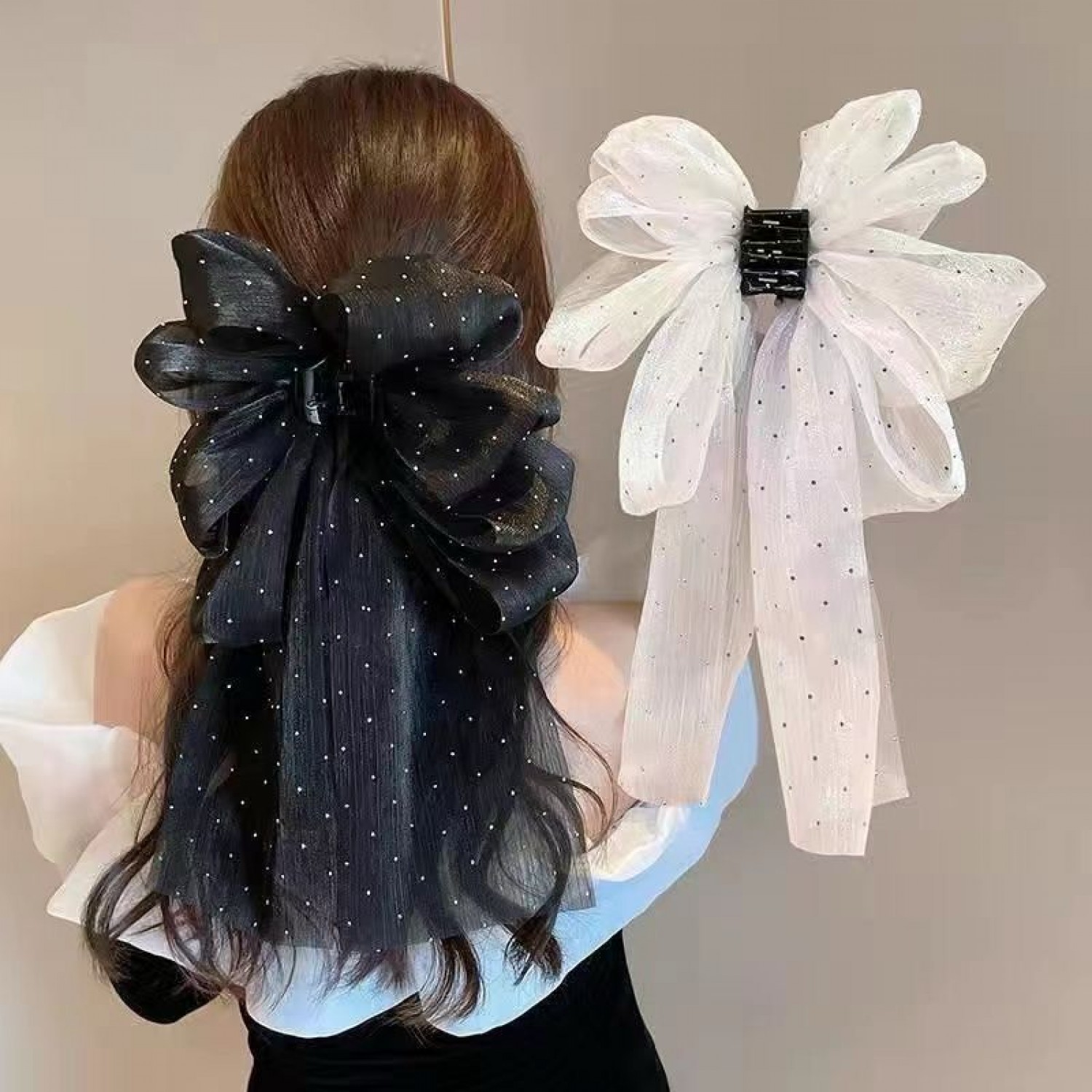 Fashion Alley Hair Claw With Ribbon {Pack Of 12} Fashion Alley Hair Claw With Ribbon {Pack Of 12}