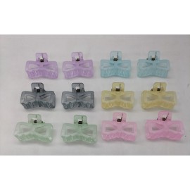 Fashion Alley 4 CM Matt Hair Claw For Women [Pack Of 12]