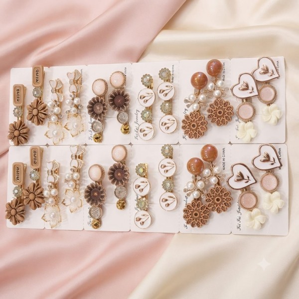 Fashion Alley flower Design Hair Pin For women Pack Of 24 Pc