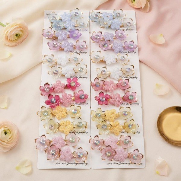 Fashion Alley flower Design Hair Pin For women Pack Of 24 Pc
