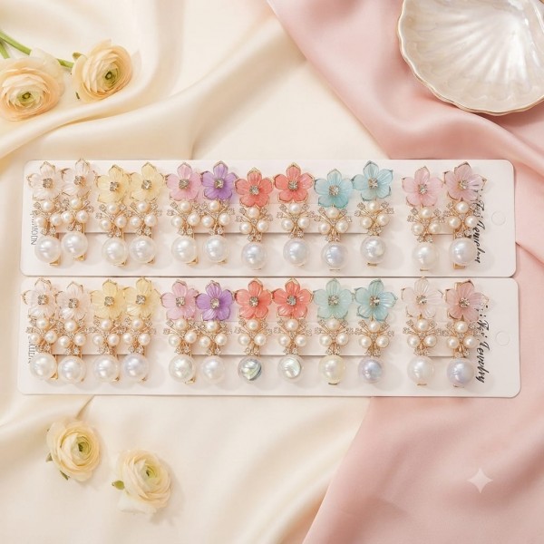 Fashion Alley flower Design Hair Pin For women Pack Of 24 Pc