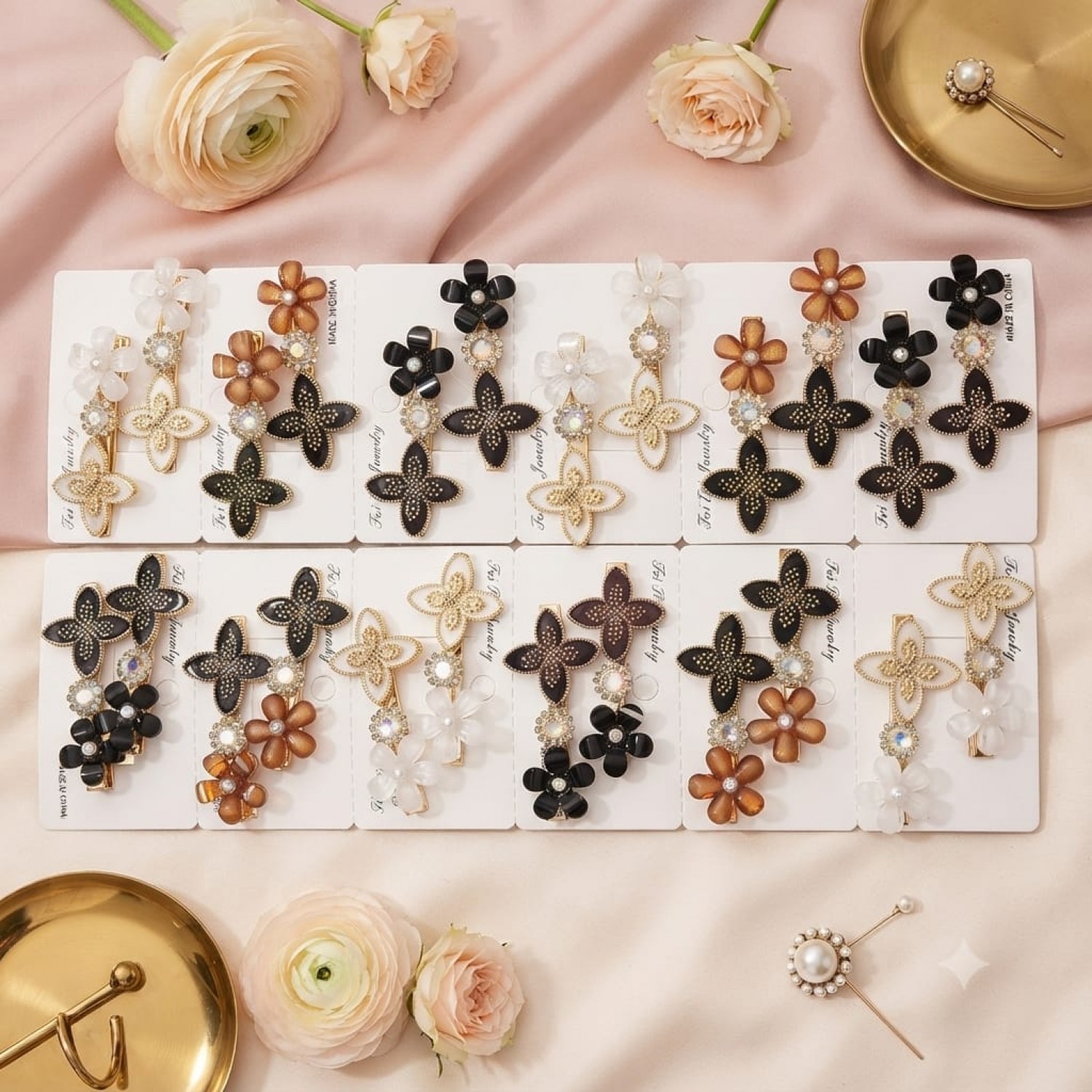 Fashion Alley flower Design Hair Pin For women Pack Of 24 Pc Fashion Alley flower Design Hair Pin For women Pack Of 24 Pc
