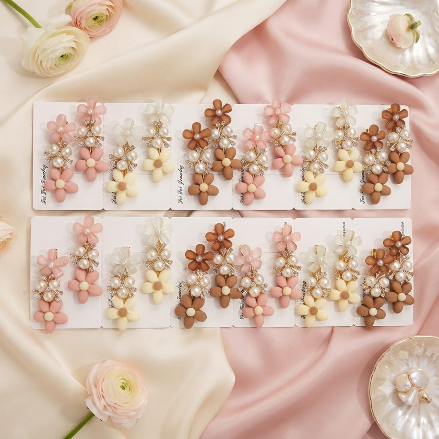 Fashion Alley flower Design Hair Pin For women Pack Of 24 Pc