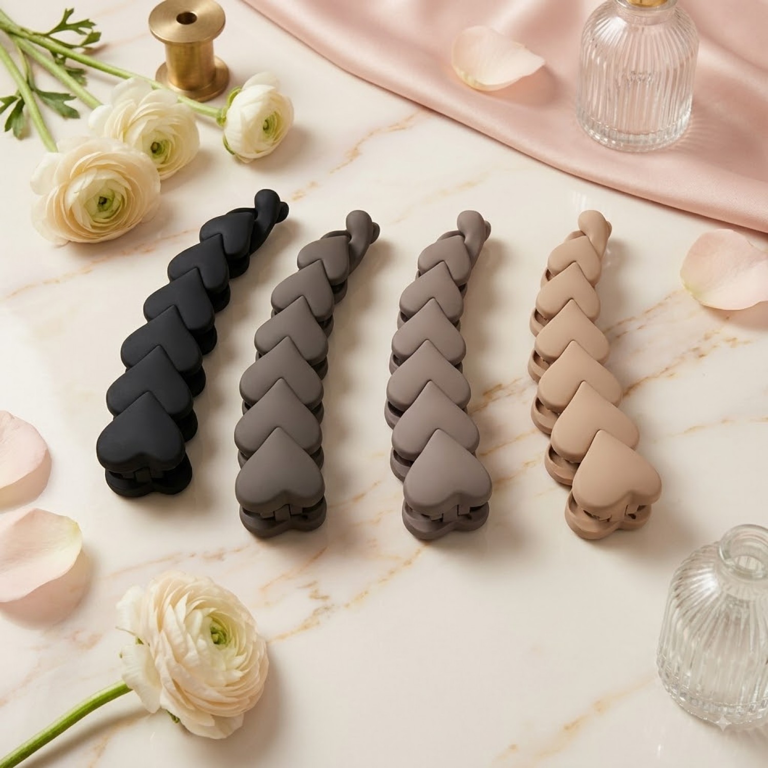 Fashion Alley Cm 10  Matte Banana Hair Clip for women Pack Of 12