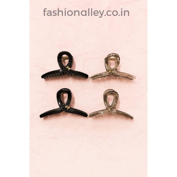 Fashion Alley 13 Cm Hair Claw For Women Pack Of 12 Pc