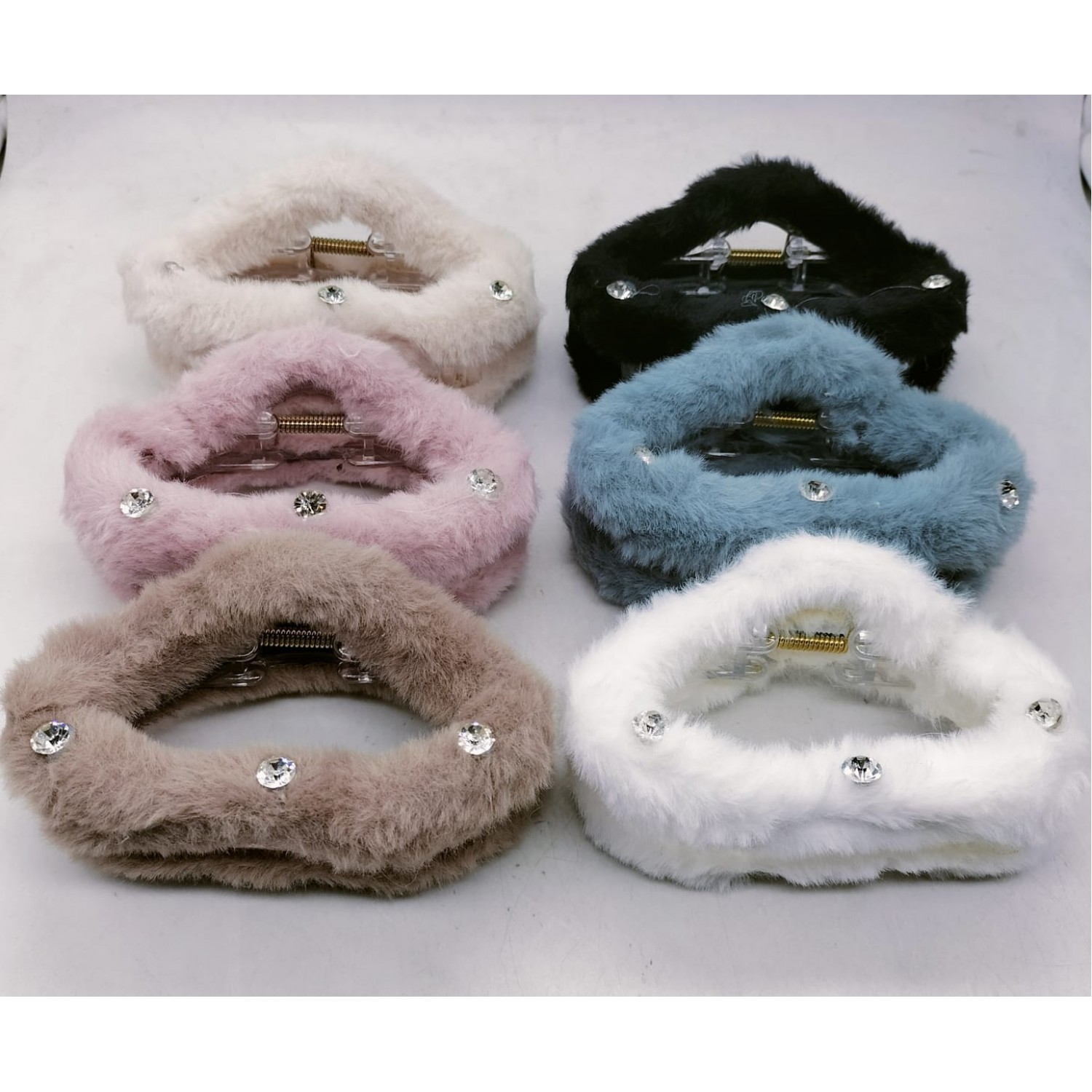 Fashion Alley 12 Cm Fur Hair Claw For Women Pack Of 12
