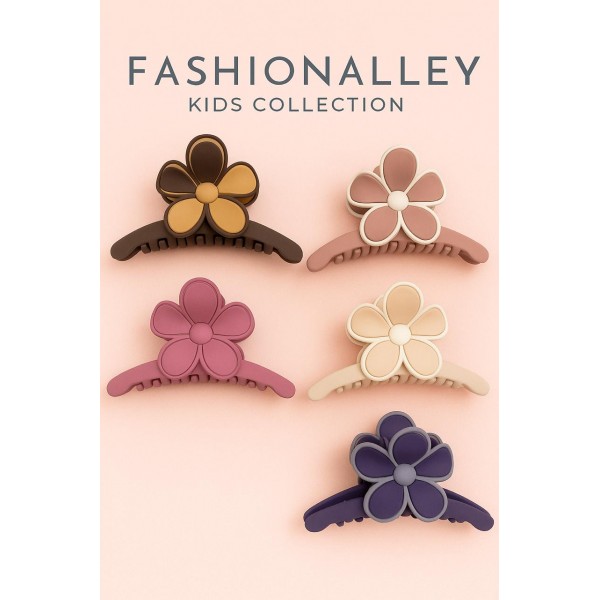 Fashion Alley 10 Cm Matt Hair Claw For Women Pack Of 12 Pc