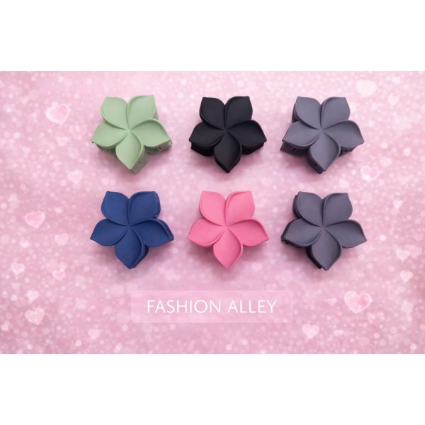 Fashion Alley 7 CM Matt Hair Claw For Women Pack Of 12 Pc