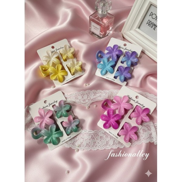 Fashion Alley 9 CM Hair Claw For Women Pack Of 6 Set 