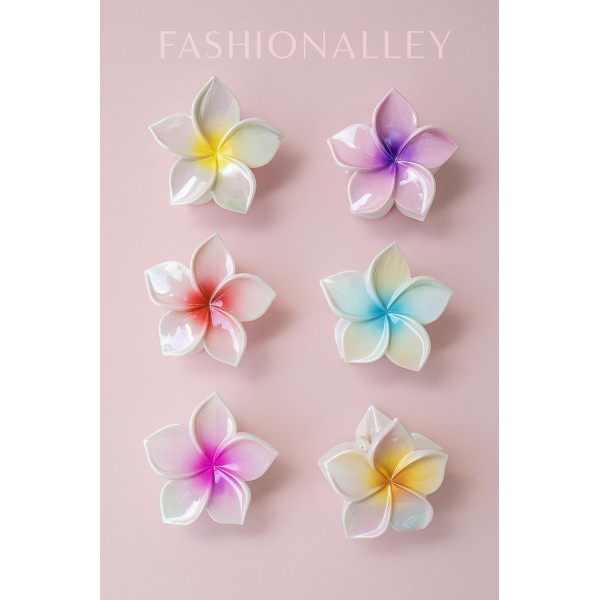 Fashion Alley 8 Cm Flower Hair Claw For Women Pack Of 12 Pc