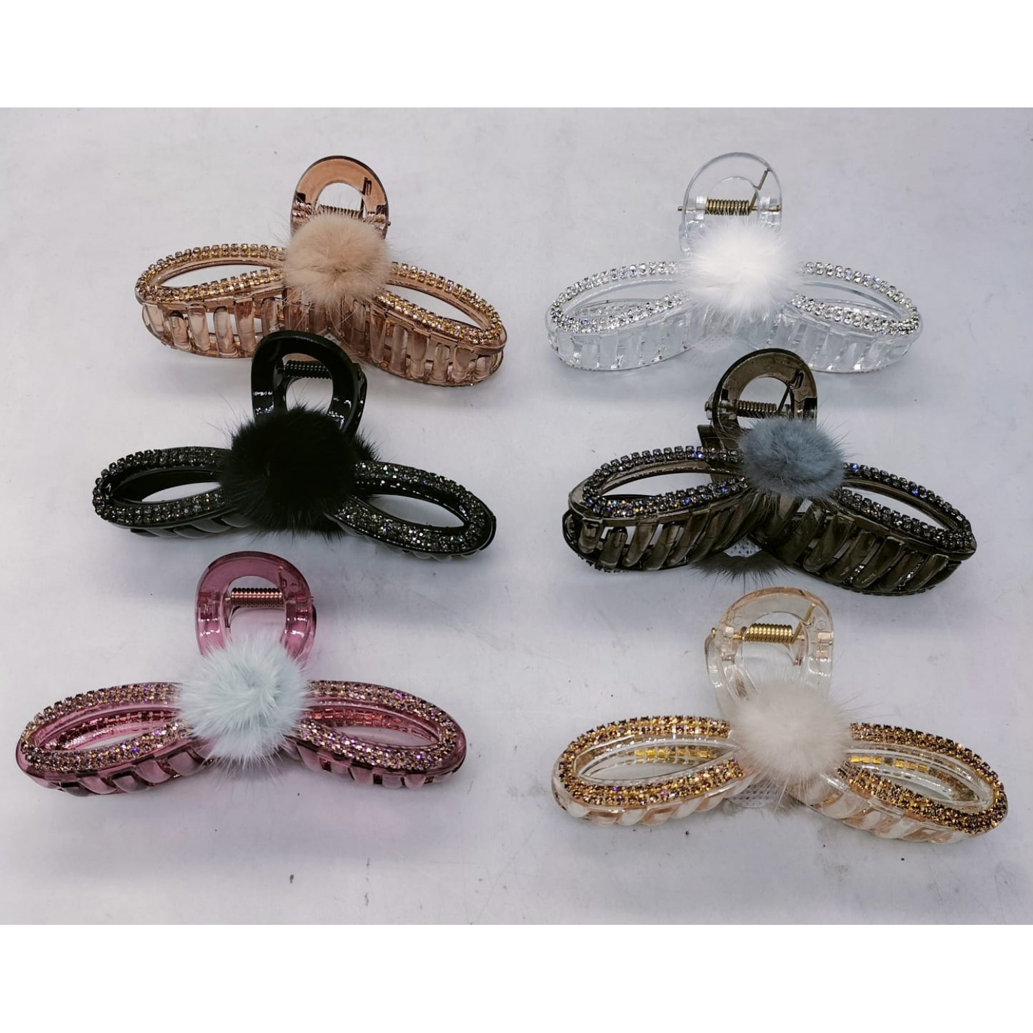 Fashion Alley 10.5 CM Stone Hair Claw For Women Pack Of 12 Fashion Alley 10.5 CM Stone Hair Claw For Women Pack Of 12