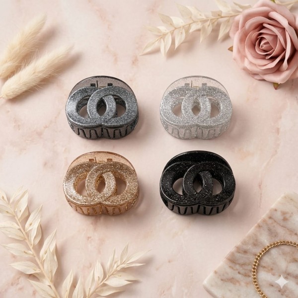 Fashion Alley 4.5 Cm Hair Claw For Women Pack Of 12 Pc 