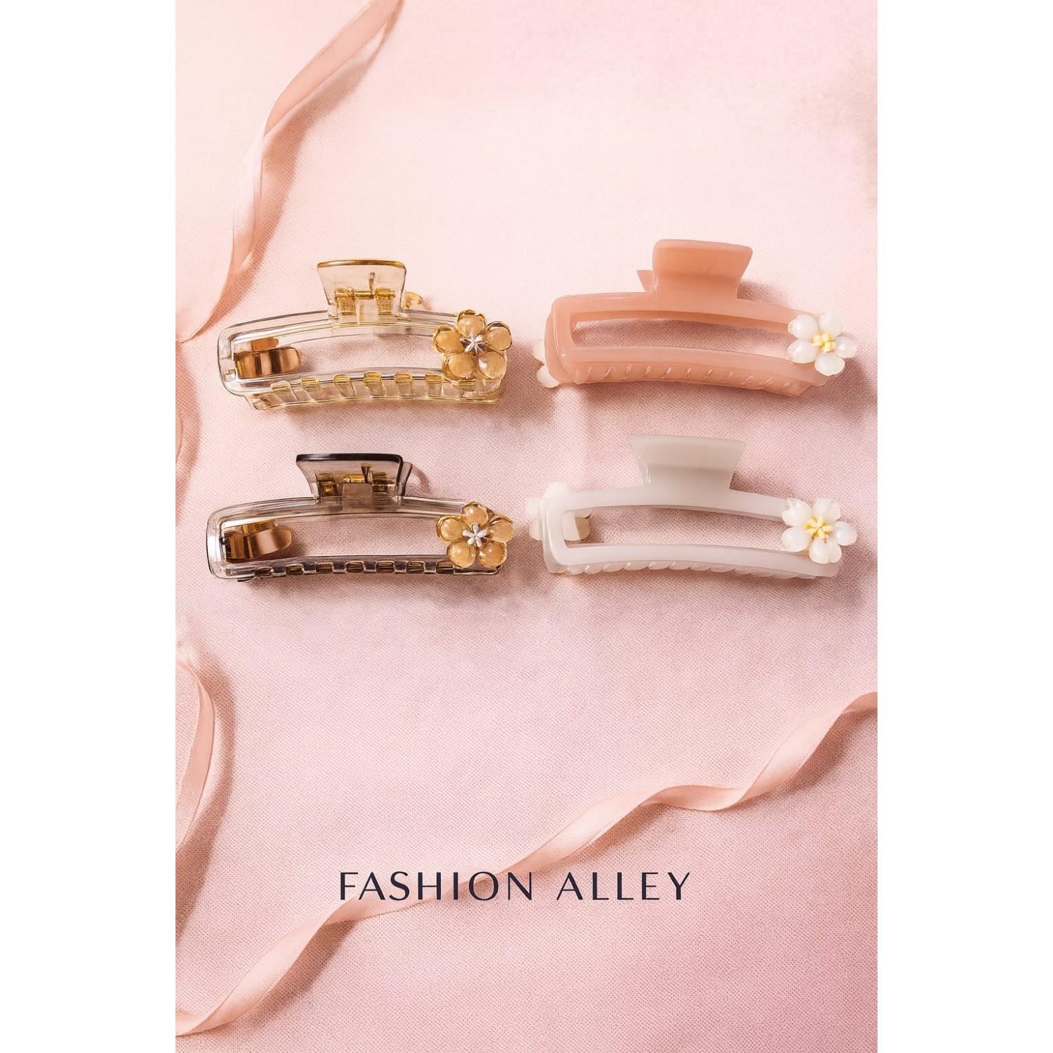 Fashion Alley 10 Cm Hair Claw For Women Pack Of 12 Pc 