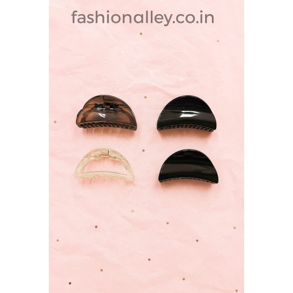 Fashion Alley 7 Cm Hair Claw For Women Pack Of 12 Pc