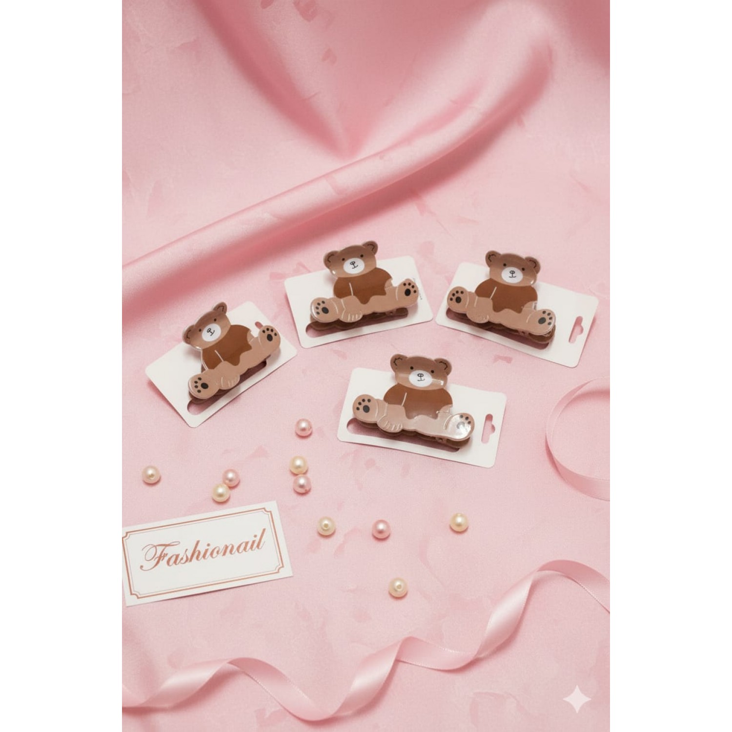 Fashion Alley 8 Cm Teddy Design Hair Claw For Women Pack Of 12 Pc Fashion Alley 8 Cm Teddy Design Hair Claw For Women Pack Of 12 Pc