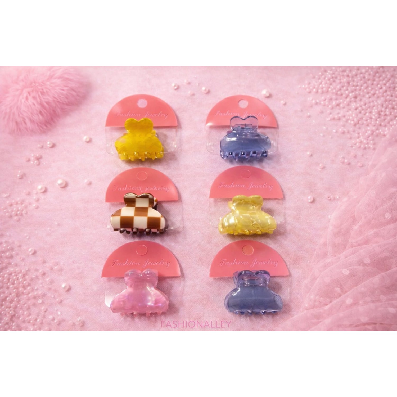 Fashion Alley 4 Cm Hair Claw For Women Pack Of 12 Pc