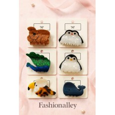 Fashion Alley 8 Cm Hair Claw For Women Pack Of 12 Pc