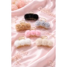 Fashion Alley 7 Cm Fur Clutcher For Women Pack Of 12 Pc