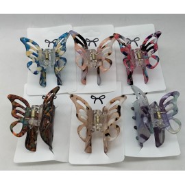 Fashion Alley 5 Cm Made in Korea Butterfly Hair Claw For Women [Pack Of 12]