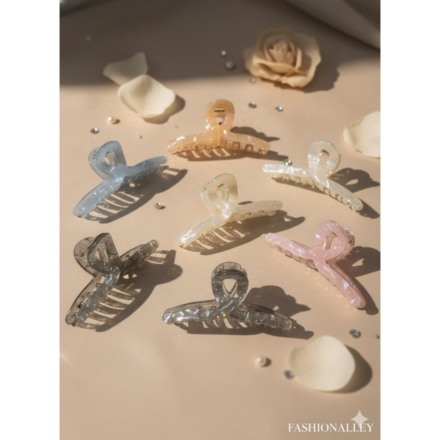 Fashion Alley 9 CM Hair Claw For Women Pack Of 12 Pc