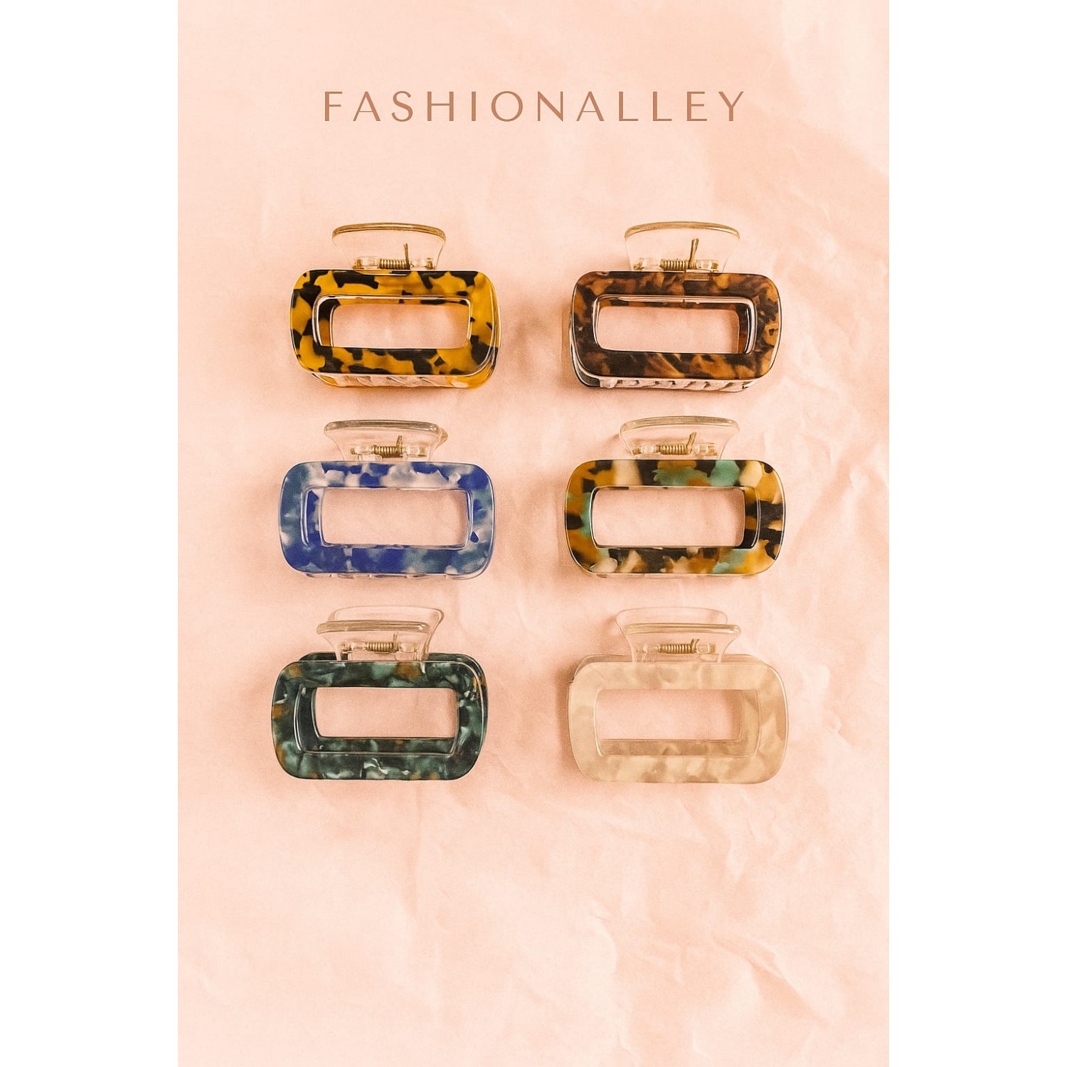 Fashion Alley 6 CM Hair Claw For Women Pack Of 12 Fashion Alley 6 CM Hair Claw For Women Pack Of 12