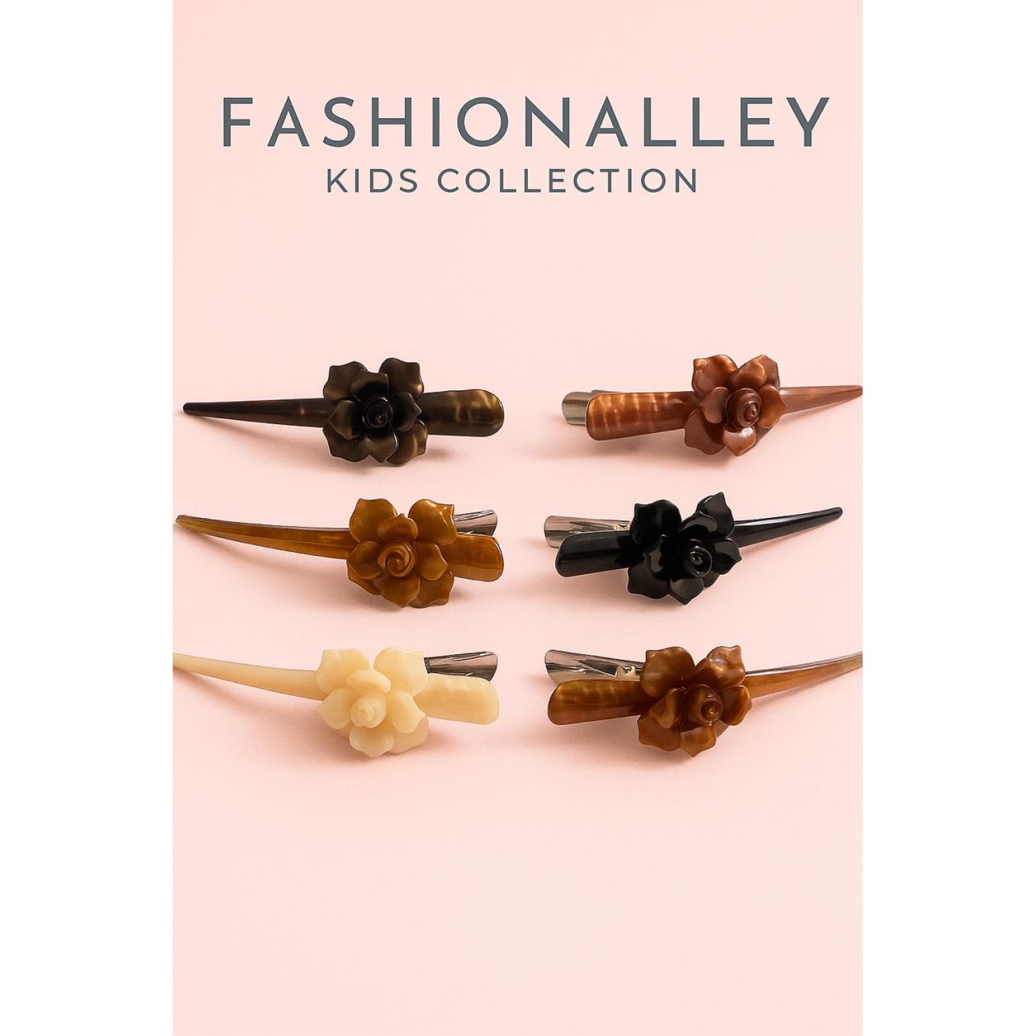 Fashion Alley 10 Cm Crow Hair Clip For Women Pack Of 12 Pc